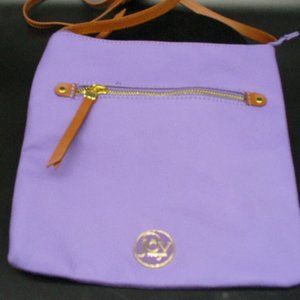 Purple Leather Crossbody Purse